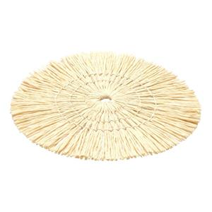 Chaks Placemat - D38 cm - gevlochten riet - beige - bohemian style -