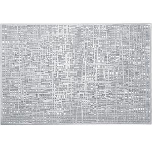 Zeller 2x Rechthoekige placemats glanzend zilver 30 x 45 cm -