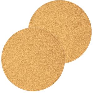 Merkloos 2x Ronde placemats/onderleggers goud met glitters 33 cm -