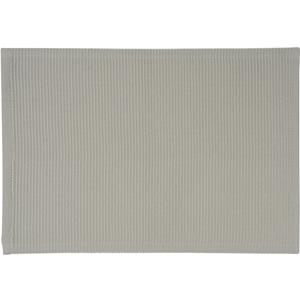 Merkloos 2x Rechthoekige placemats taupe stof 30 x 43 cm -