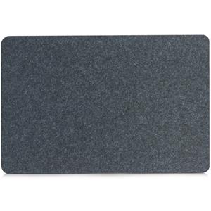 Zeller 2x Rechthoekige placemats antraciet grijs vilt 45 x 30 cm -
