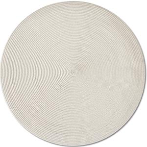 Zeller 2x Ronde placemats creme geweven cm -