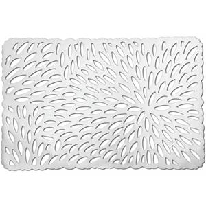 Zeller 2x Rechthoekige placemats glanzend zilver 29 x cm -