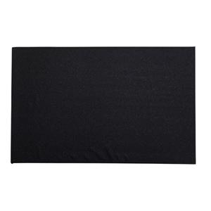 Merkloos 2x Rechthoekige glitter placemats/onderleggers zwart x 29 cm -