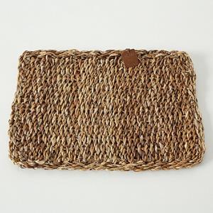 Merkloos 2x Placemats bruin zeegras 30 x cm -