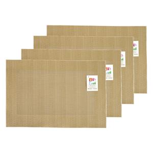 Merkloos Placemats Hampton - 4x - goud - PVC - 30 x 45 cm -