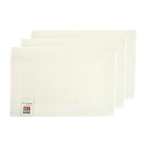 Merkloos Placemats Hampton - 6x - wit - PVC - 30 x 45 cm -