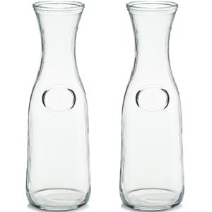 Zeller 3x Glazen karaffen 1000 ml -