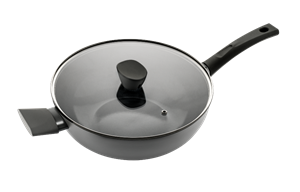 ISENVI Avon keramische wok met deksel 36 CM - Ergo greep