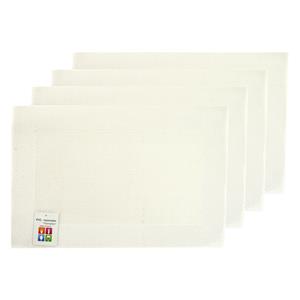 Merkloos Placemats Hampton - 8x - wit - PVC - 30 x 45 cm -