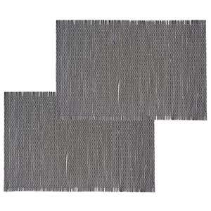 Secret de Gourmet Set van 8x stuks placemats zwart bamboe 45 x 30 cm -