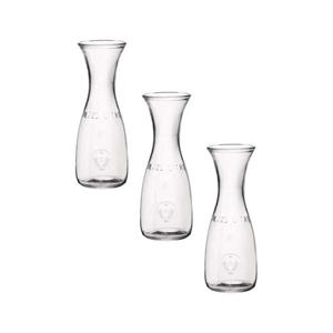 Merkloos Set van 5x stuks glazen water karaffen van 0,5 liter -