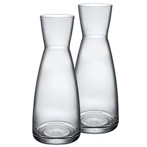 Bormioli Rocco 2x stuks glazen karaffen 1 liter -