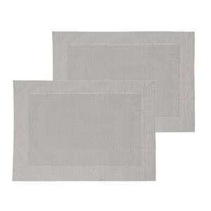 Secret de Gourmet Set van 8x stuks placemats grijs texaline 50 x 35 cm -