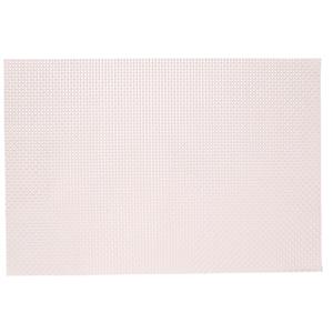 Kesper 8x Rechthoekige placemats lichtroze parelmoer glans geweven 29 x 43 cm -