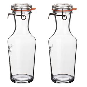 Bormioli Rocco 3x Glazen water karaffen lock eat 1 -