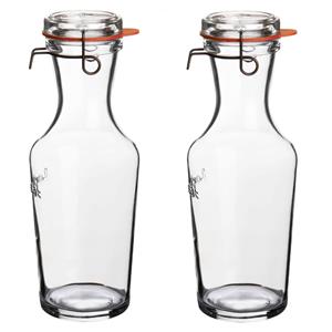 Bormioli Rocco 4x Glazen water karaffen lock eat 1 -