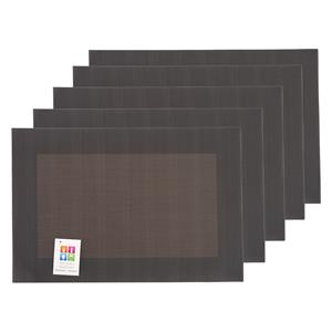 Merkloos Placemats Hampton - 10x - bruin - PVC - 30 x 45 cm -