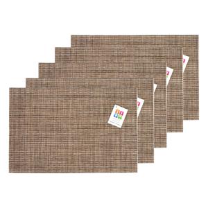 Merkloos Placemats Hampton - 10x - bruin geweven - PVC - 30 x 45 cm -