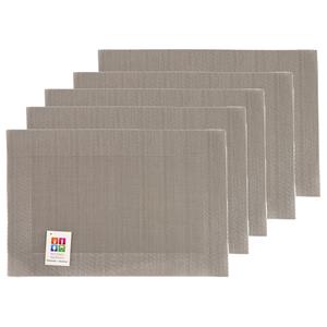 Merkloos Placemats Hampton - 10x - taupe - PVC - 30 x 45 cm -