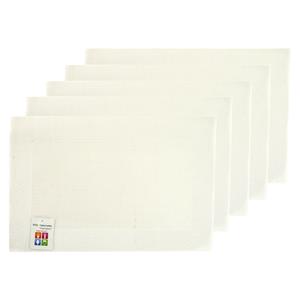 Merkloos Placemats Hampton - 10x - wit - PVC - 30 x 45 cm -