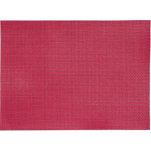 Merkloos 10x Placemats rood geweven/gevlochten 45 x 30 cm -