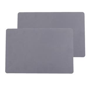 Secret de Gourmet Set van 8x stuks placemats PU-leer/ leer look grijs 45 x 30 cm -