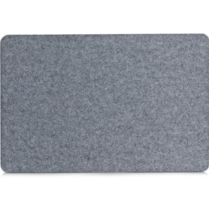 Zeller 8x Rechthoekige placemats grijs vilt 45 x 30 cm -