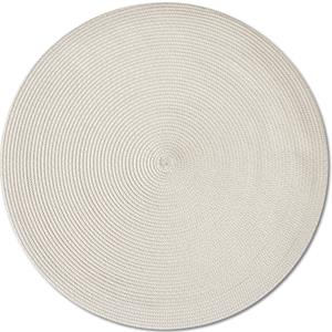Zeller 8x Ronde placemats creme geweven cm -