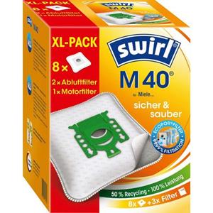 Swirl Staubsaugerbeutel "Swirl M 40 EcoPor XL Vorteilspack", (Packung, 11 St.)