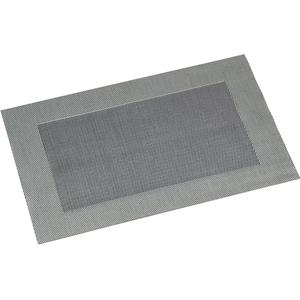 Merkloos 10x Rechthoekige placemats zilver geweven 29 x 43 cm met rand -