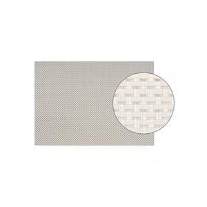 Merkloos 12x stuks placemats met geweven print wit 45 x 30 cm -