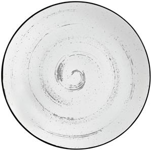Vega Plat bord Fungio; 21.5 cm (Ø); wit/zwart; rond; 6 stuk / verpakking