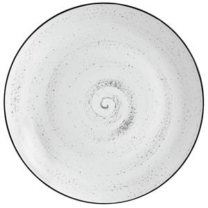 Vega Plat bord Fungio; 24 cm (Ø); wit/zwart; rond; 6 stuk / verpakking