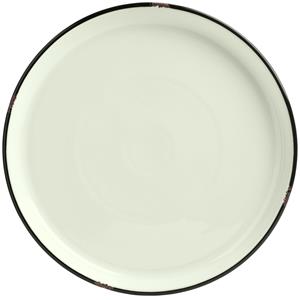 Vega Plat bord Liron; 28x3 cm (ØxH); crème wit/zwart; rond; 4 stuk / verpakking