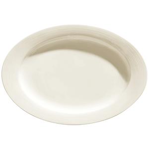 Vega Platte schaal Skyline ovaal; 26x18x2.5 cm (LxBxH); crème wit; ovaal; 6 stuk / verpakking