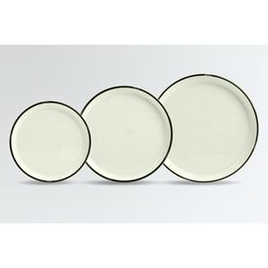 Vega Serviesset Liron 12-delig; wit/zwart
