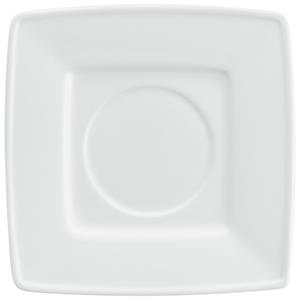 PULSIVA Koffieschotel Jazz; 15.5x15.5 cm (LxB); wit; vierkant; 6 stuk / verpakking