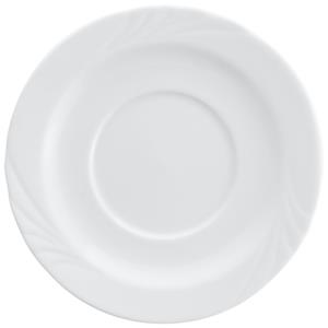 PULSIVA Schotel bij soepkom Swing; 16 cm (Ø); wit; rond; 6 stuk / verpakking