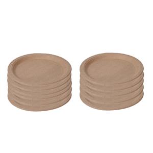 Merkloos 100x Duurzame gerecyclede papieren bordjes 17 cm -