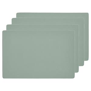 Zeller Placemats lederlook - 10x - 45 x 30 cm - mintgroen -