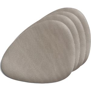 Zeller Placemats lederlook - 10x - x cm - metallic taupe -