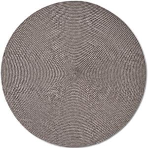 Zeller 10x Ronde placemats mokka bruin geweven cm -