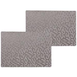 Wicotex 8x stuks stevige luxe Tafel placemats Stones grijs 30 x 43 cm -