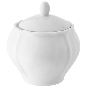 Vega Suikerpot Amely met deksel Amely; 300ml, 9x12 cm (ØxH); wit; rond; 4 stuk / verpakking