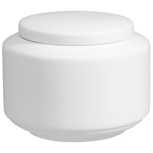 Vega Suikerpot Base met deksel; 220ml, 8.6x7 cm (ØxH); wit; rond; 6 stuk / verpakking