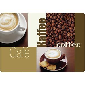 PULSIVA Papieren placemats Motiv Koffie; 30x43 cm (BxL); bruin; rechthoekig; 200 stuk / verpakking
