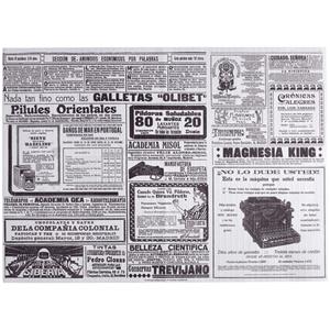 GARCIA DE POU Placemats Menulo; 31x43 cm (BxL); zwart/wit; 500 stuk / verpakking