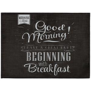 ERWIN M. Placemat Tenoris Good Morning; 33x45 cm (BxL); zwart; 4 stuk / verpakking