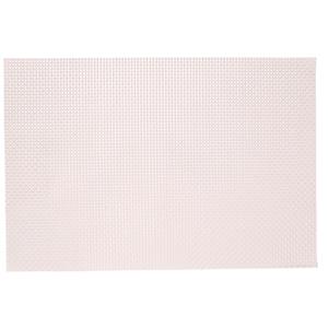 Kesper 12x Rechthoekige placemats lichtroze parelmoer glans geweven 29 x 43 cm -